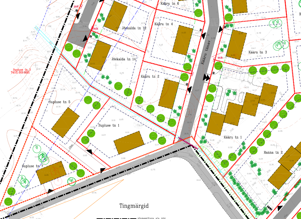 Sindi silla lähedal asuva elamurajooni detailplaneering